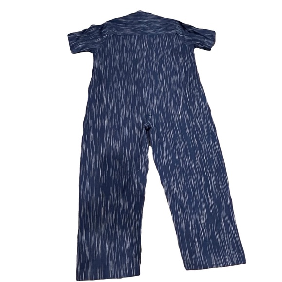DUSHYANT The Paro Jumpsuit Blue Print Hand Woven Hand Print Size Large NWT - Picture 3 of 7